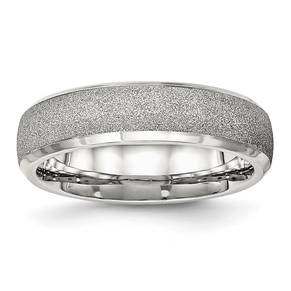 Chisel Stainless Steel Polished Laser Cut 6mm Band