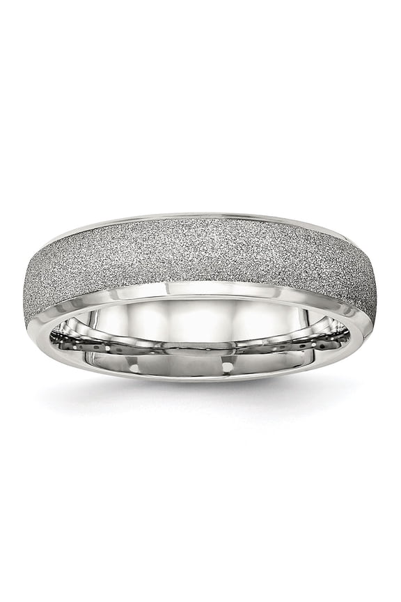 Chisel Stainless Steel Polished Laser Cut 6mm Band