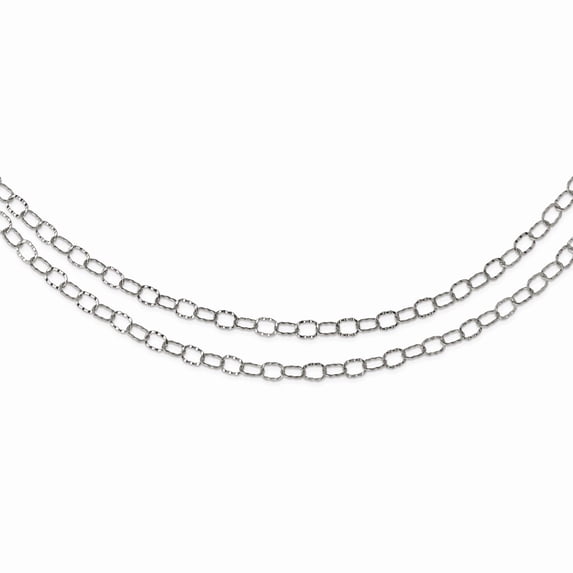 Chisel Stainless Steel Polished Multi Chain Layered Necklace