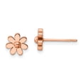 thumbnail image 1 of Chisel Stainless Steel Polished Rose IP-plated Flower Post Earrings Stainless Steel Earrings, 1 of 1