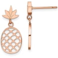 thumbnail image 1 of Chisel Stainless Steel Polished Rose IP-plated Pineapple Post Dangle Earrings - 22.5mm, 1 of 6