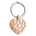 thumbnail image 1 of Chisel Stainless Steel Polished Rose IP-plated with Crystals LOVE Hearts 2 Piece Key Ring, 1 of 4