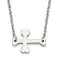 thumbnail image 1 of Chisel Stainless Steel Polished Sideways Cross Necklace, 1 of 2