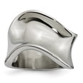 thumbnail image 1 of Chisel Stainless Steel Polished Wave Ring, 1 of 6