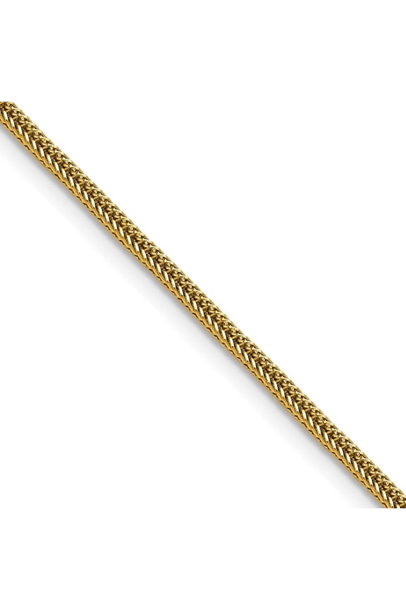 Stainless Steel Polished Yellow IP-plated 1.5mm 22 inch Square Wheat Chain