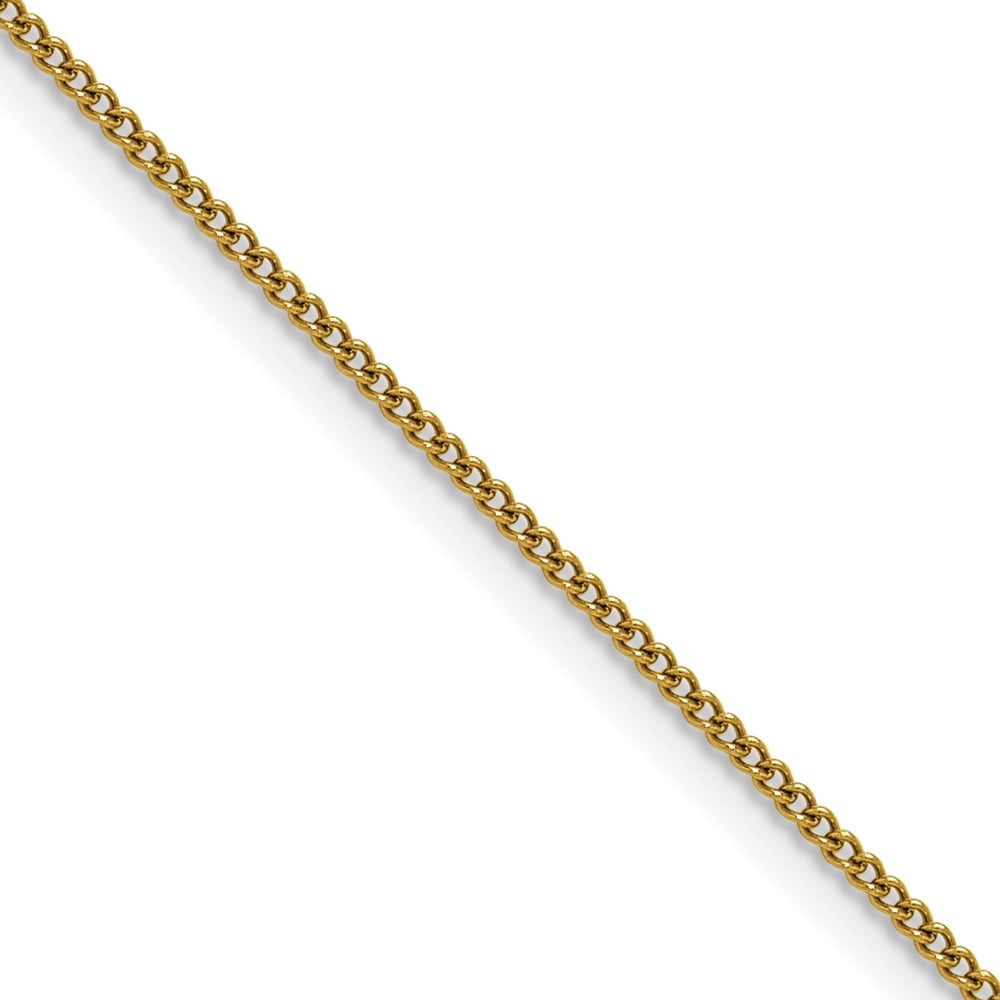 Chisel Stainless Steel Polished Yellow IP-plated 1.5mm 24 inch Curb ...