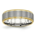 thumbnail image 1 of Chisel Stainless Steel Polished Yellow IP-plated 6mm Grooved Band, 1 of 7