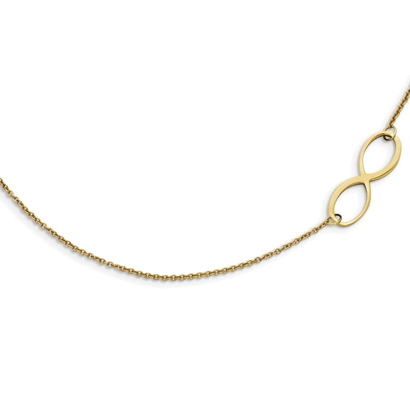 Chisel Stainless Steel Polished Yellow IP-plated Infinity 20.5in Necklace