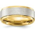thumbnail image 1 of Chisel Stainless Steel Polished Yellow IP-plated with Brushed Center 8.2mm Band - Ring Size 7.0, 1 of 7