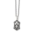 thumbnail image 1 of Chisel Stainless Steel Polished and Antiqued Cross Necklace, 1 of 3