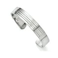 thumbnail image 1 of Chisel Stainless Steel Polished and Grooved Bangle, 1 of 4