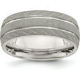 thumbnail image 1 of Chisel Stainless Steel Polished and Satin 8.2mm Band - Ring Size 12.5, 1 of 6