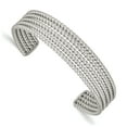 thumbnail image 1 of Chisel  Stainless Steel Polished and Textured Cuff Bangle, 1 of 3