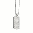 thumbnail image 1 of Chisel Stainless Steel Polished and Textured Dog Tag 24in Necklace, 1 of 3