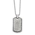 thumbnail image 1 of Chisel Stainless Steel Polished and Textured Polished Dog Tag Necklace, 1 of 4