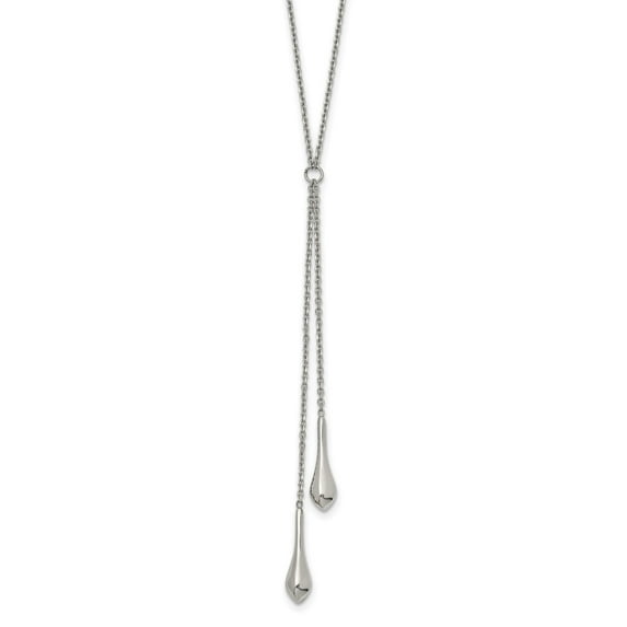 Chisel Stainless Steel Polished with 3.5-inch Dangle Necklace