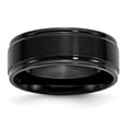 thumbnail image 1 of Chisel Stainless Steel Polished with Brushed Center Black IP-plated 8mm Band, 1 of 7