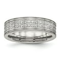 thumbnail image 1 of Chisel Stainless Steel Polished with CZ 6.5mm Band, 1 of 8