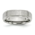 thumbnail image 1 of Chisel Stainless Steel Polished with Satin Center 6mm Ridged Edge Band, 1 of 7