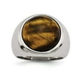 thumbnail image 1 of Chisel  Stainless Steel Polished Tiger's Eye Ring, 1 of 7