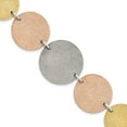 thumbnail image 1 of Chisel Stainless Steel Tri-Color IP-plated Lasercut Discs Bracelet, 1 of 4