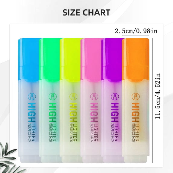 Chisel Tip Highlighters Assorted Colors for Journaling and Note Taking