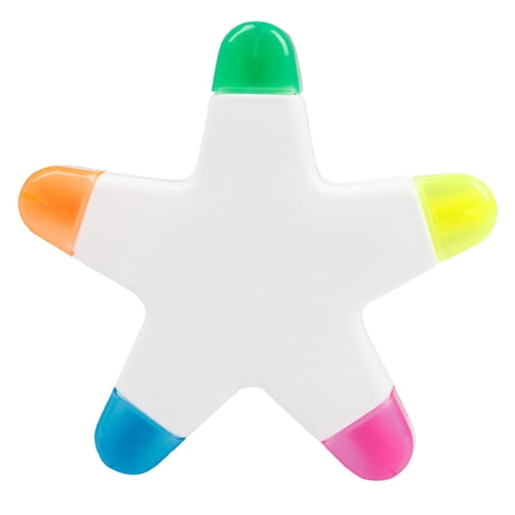 Chisel Tip Highlighters Set, Star Shaped Fluorescent Pens for Note Taking, Document Highlighting for office And Office, Colorful Markers, Smooth Writing, A Highlighter