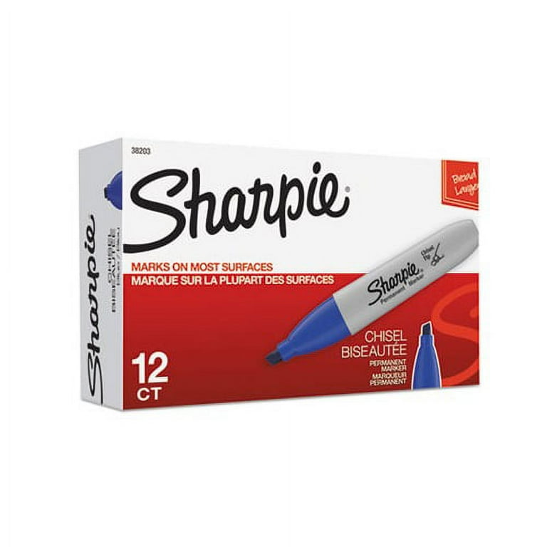 Chisel Tip Permanent Marker, Medium Chisel Tip, Blue, Dozen Chisel Tip Permanent Marker, Medium Chisel Tip, Blue, Dozen