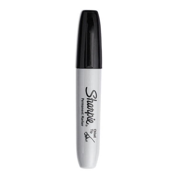 Chisel Tip Permanent Marker, Medium Chisel Tip, Black, Dozen | Bundle of 10 Dozen