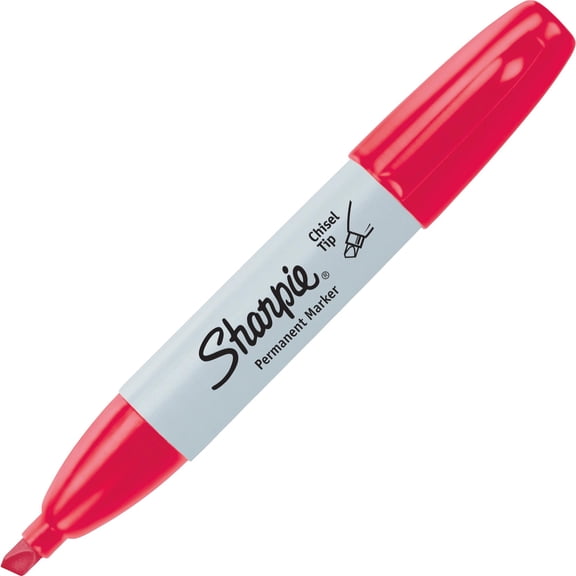 Chisel Tip Permanent Marker, Medium Chisel Tip, Red, Dozen | Bundle of 5 Dozen
