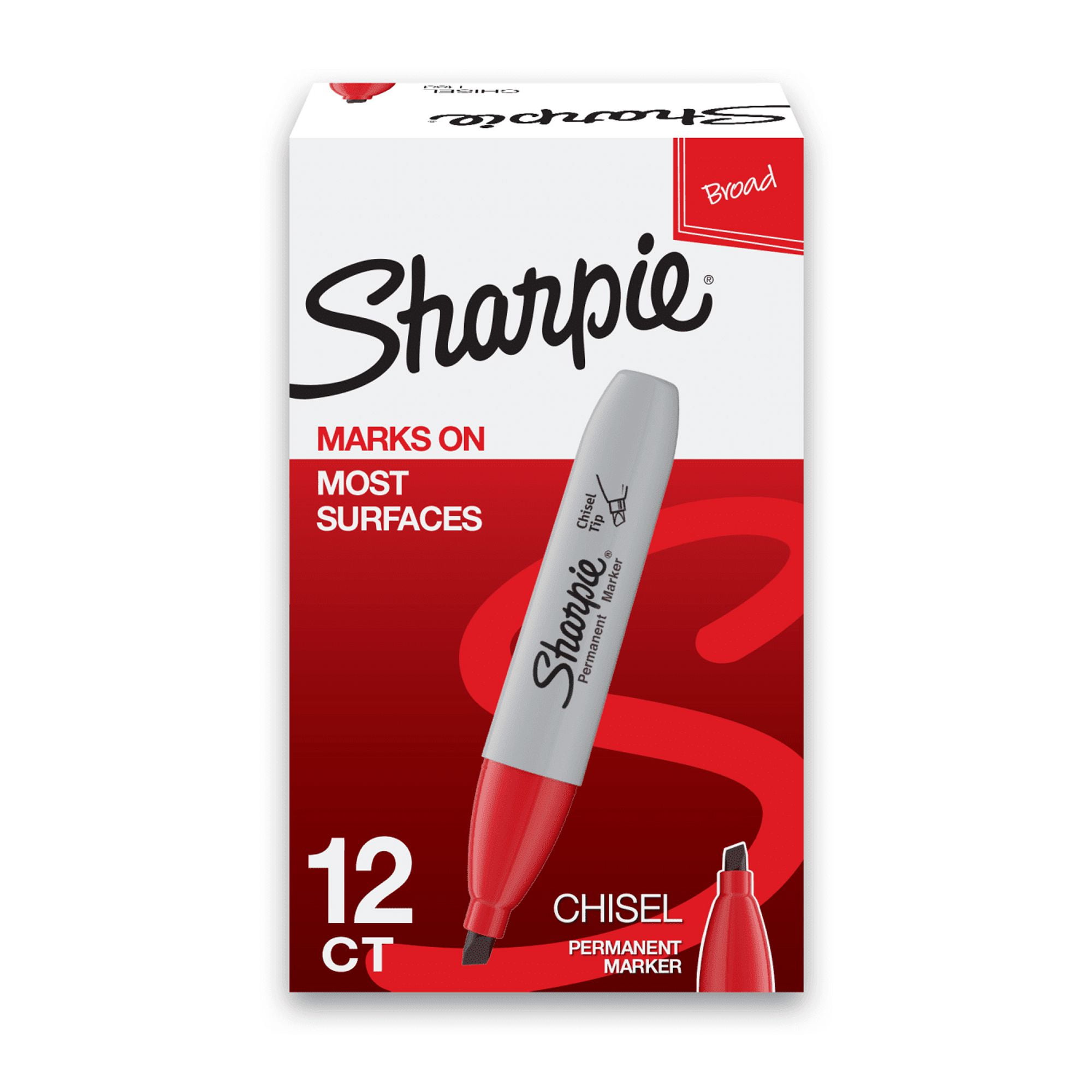 Chisel Tip Permanent Marker, Medium Chisel Tip, Red, Dozen Chisel Tip Permanent Marker, Medium Chisel Tip, Red, Dozen