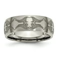 thumbnail image 1 of Chisel Titanium 8mm Laser Design Brushed Wedding Band, 1 of 9