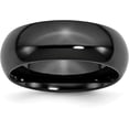 thumbnail image 1 of Chisel Titanium Black Ti Polished 8.2mm Band - Ring Size 7.5, 1 of 8