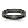 thumbnail image 1 of Chisel Titanium Black Ti Polished Domed 4mm Rounded Edge Band, 1 of 6