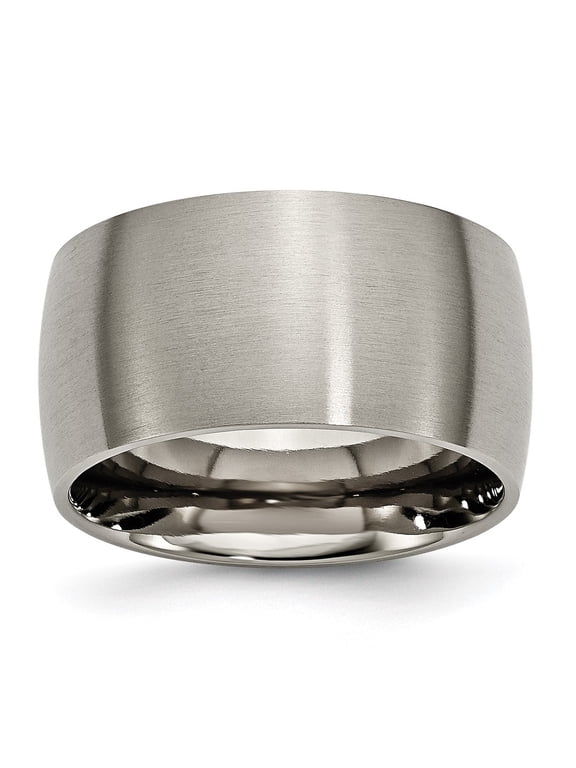 Chisel Titanium Brushed 12mm Half Round Band