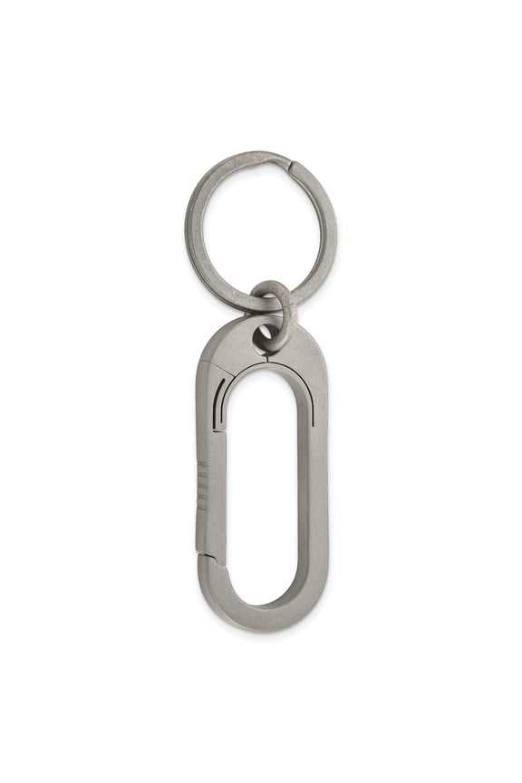 Chisel Titanium Brushed Carabiner Key Ring