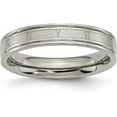 thumbnail image 1 of Chisel Titanium Brushed Center 4.2mm Roman Numerals Band - Ring Size 8.0, 1 of 8