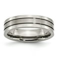 thumbnail image 1 of Chisel Titanium Brushed Center 6mm Grooved Band, 1 of 7