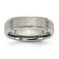 thumbnail image 1 of Chisel Titanium Brushed Center 6mm Ridged Edge Band, 1 of 7