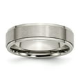 thumbnail image 1 of Chisel Titanium Brushed Center 6mm Ridged Edge Band, 1 of 7
