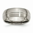 thumbnail image 1 of Chisel Titanium Brushed Center 8mm Grooved Band, 1 of 1