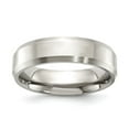 thumbnail image 1 of Chisel Titanium Brushed and Polished 6mm Beveled Edge Band, 1 of 7