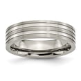 thumbnail image 1 of Chisel Titanium Brushed and Polished 6mm Grooved Band, 1 of 7