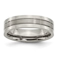 thumbnail image 1 of Chisel Titanium Brushed and Polished 6mm Grooved Band, 1 of 7
