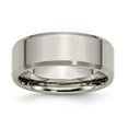 thumbnail image 1 of Chisel Titanium Brushed and Polished 8mm Beveled Edge Band, 1 of 7