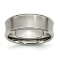 thumbnail image 1 of Chisel Titanium Brushed and Polished Concave 8mm Beveled Edge Band, 1 of 6