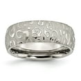 thumbnail image 1 of Chisel Titanium Brushed and Polished Textured 8mm Band, 1 of 6