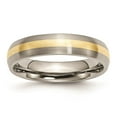 thumbnail image 1 of Chisel Titanium Brushed with 14k Gold Inlay 5mm Band, 1 of 7