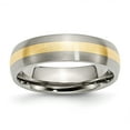 thumbnail image 1 of Chisel Titanium Brushed with 14k Gold Inlay 6mm Band, 1 of 7