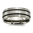 thumbnail image 1 of Chisel Titanium Enameled 8mm Satin Wedding Band Size 8.5 Female Adult, 1 of 2